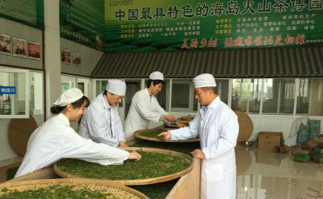 浙江大學(xué)湯一教授親自帶團(tuán)隊(duì)來(lái)火山茶基地支持火山紅茶研發(fā)。